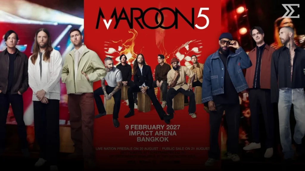 Maroon 5 รีเทิร์นไทยอีกครั้ง พร้อมเปิดข้อมูลกดบัตรทุกโซน แฟนเพลงห้ามพลาด